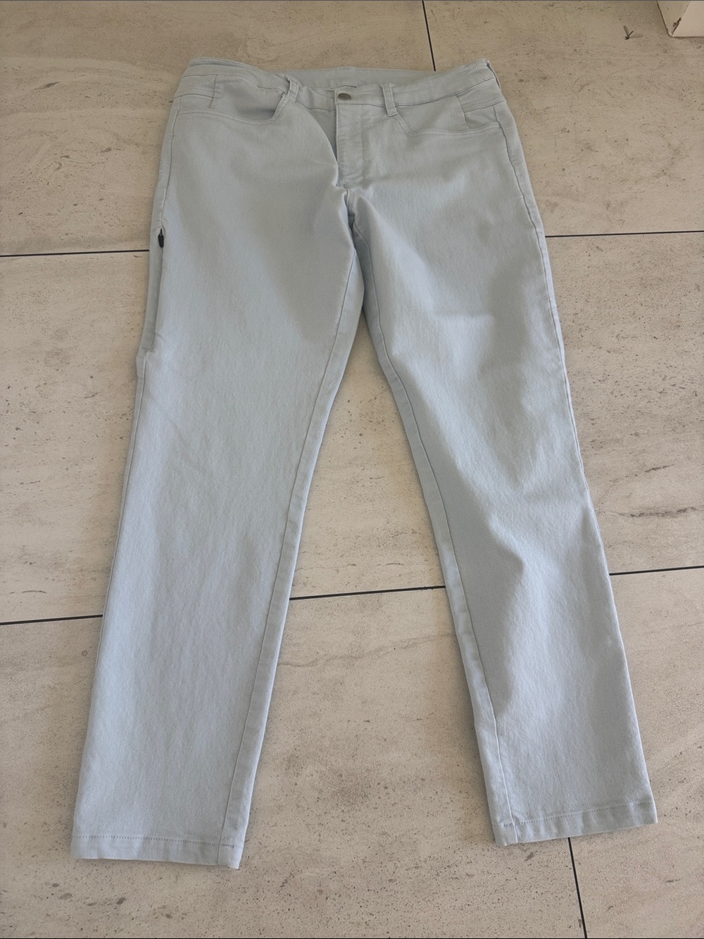 BYLT Basics Pale Blue Slim Straight Pants 34